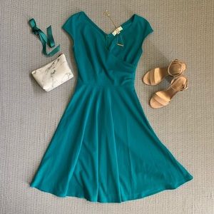 Teal Miss May Fit-and-Flare Dress